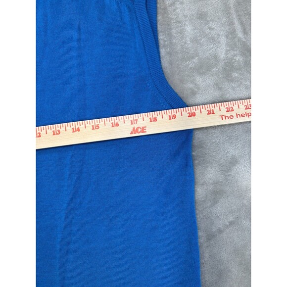 Edinburgh Woollen Mill Lambswool Vest L | Blue Knit GrandpaCore Preppy - Picture 7 of 8